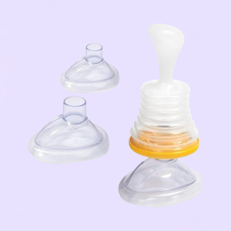 KARMANS Silicone Feeding Bottle Spoon with Flexible Body Design Manual Nasal Aspirator(White)