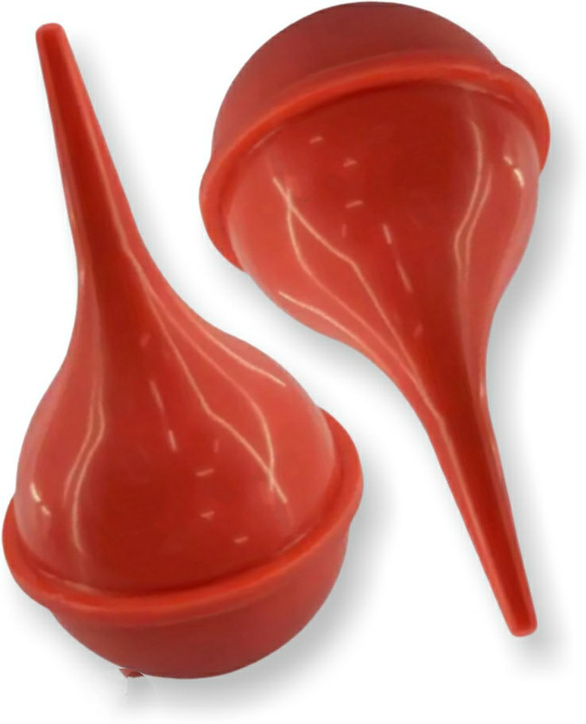 R S Surgical Nose/ear Ulcer syringe suction sucker bulbs , Snot sucker Manual Nasal Aspirator(Red)