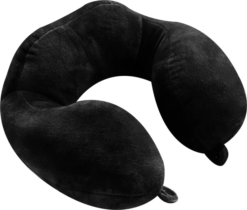 Greeli Premium Neck Pillow Airplane Travel Neck Adjustable 360 Degree Support Head Rest Neck Pillow(Black)