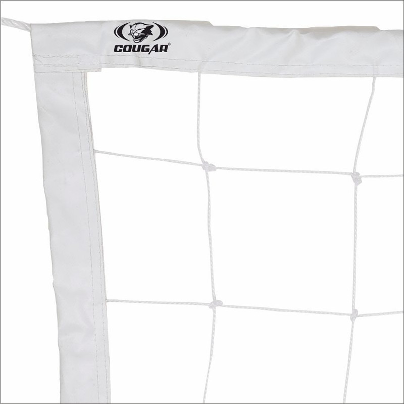COUGAR CHAMPION Volleyball Net Hand Twisted PP Heavy Duty all sides Outdoor Sand Volleyball Net(Multicolor)