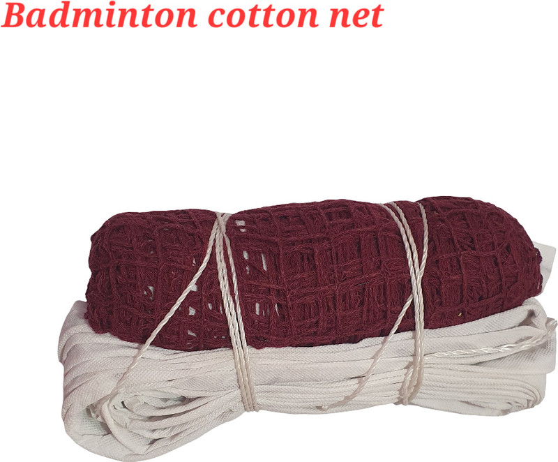 blumax Badminton Net Cotton (Heavy) For (Pack Of 1) Badminton Net (Maroon) Badminton Net(Maroon)