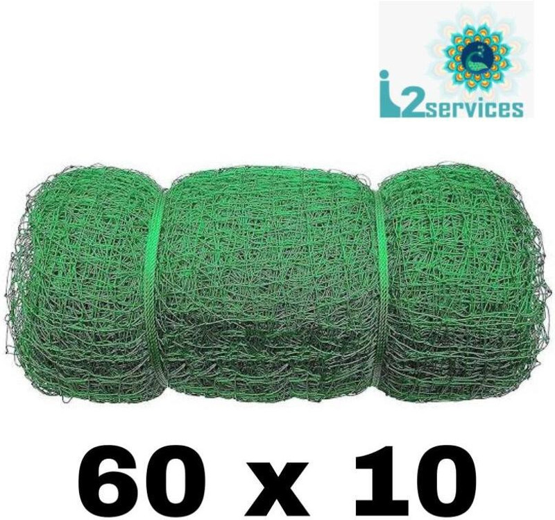 ITWOSERVICES 60X10 NYLON HDPE Cricket Net(Green)