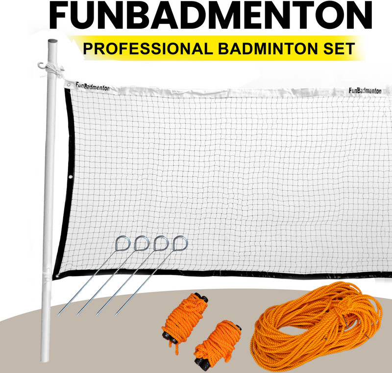 FunBadmenton Badminton net, Badminton Net Nylon, Portable Badminton Net with Boundary Line Badminton Net(Multicolor)