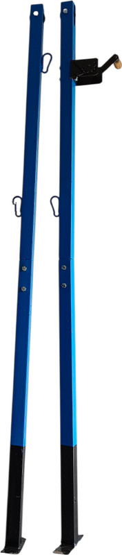 Monika Sports Foldable Badminton Pole For Family ,School, Parks, Competition and Tournament Badminton Net(Blue, Black)