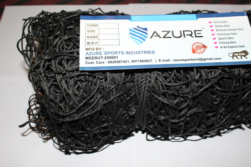 Azure ( 10x20 ft ) Nylon Cricket prectice net Thickness (2 mm) Cricket Net(Black)