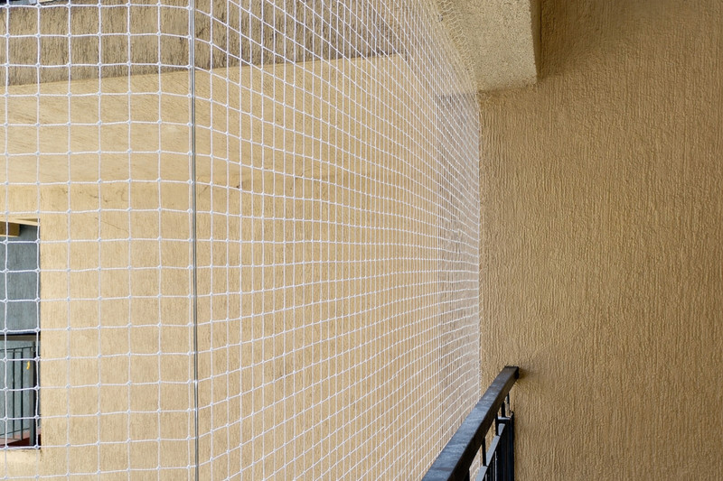 Knotwise Enterprises Pigeon net (20ft x 10ft) | Balcony & Garden protection net | Bird protection net Badminton Net(White)