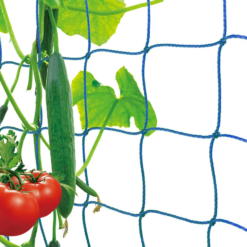 grenfel Plant Climbing Net Creeper Support 14.5Ft x 6Ft Gardening Netting Blue Colour Garden Tool Kit(1 Tools)