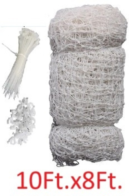 StringKnot Enterpeises Anti Bird net 10ft *10ft Badminton Net(White)