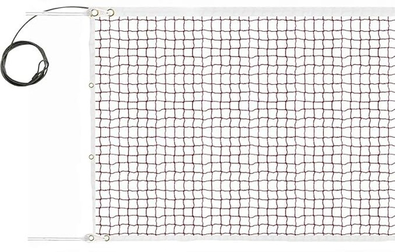 WNE Jaliwale White PVC Fabric SS Wire HDPE Badminton Net Badminton Net(Brown)