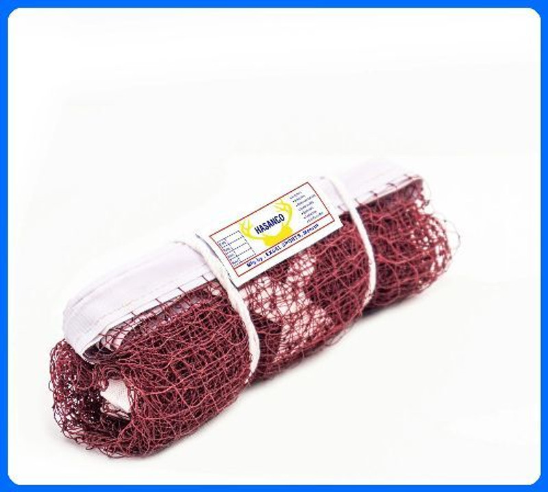 Acronet RNew_33x3 Feet Nylon Material Badminton Net-N Volleyball Net(Maroon)