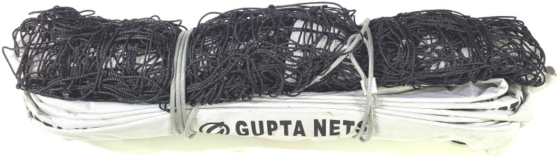 Gupta CLUB COMPETITION -Leatherette Tape- With Steel Wire Volleyball Net(Black, White)
