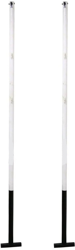 DM SPORTS Fixed badminton pole set with net Badminton Net(White, Black)