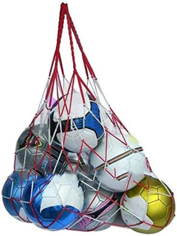 Kalindri Sports Footbll Mesh Net (10 to 12 Football) 1Pc Nylon Mesh Ball Carry Net Bag Football Net(Multicolor)