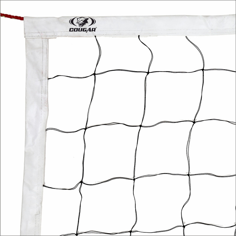 COUGAR DELUXE Volleyball Net 1.5" Strong Nylon tape 4 side Hand knitted PP Net Volleyball Net(Multicolor)