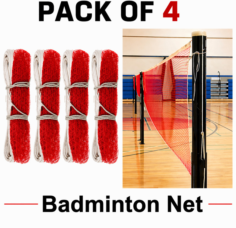 VICTORY Badminton Net , Badminton Net Nylon, Super Special Quality Badminton Net(Red)