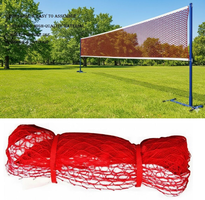 Trego 2 Side Nylon Badminton Net Badminton Net(Red)