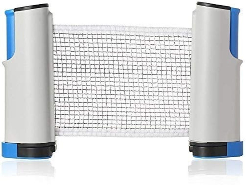 Forgesy Innovative Retractable Table Tennis Net with Balls 20 Pcs Table Tennis Net(White, Blue)