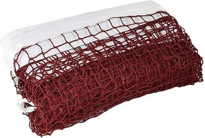 Fitdex Premium Quality Badminton Net Nylon , Badminton Net(Brown, Maroon)