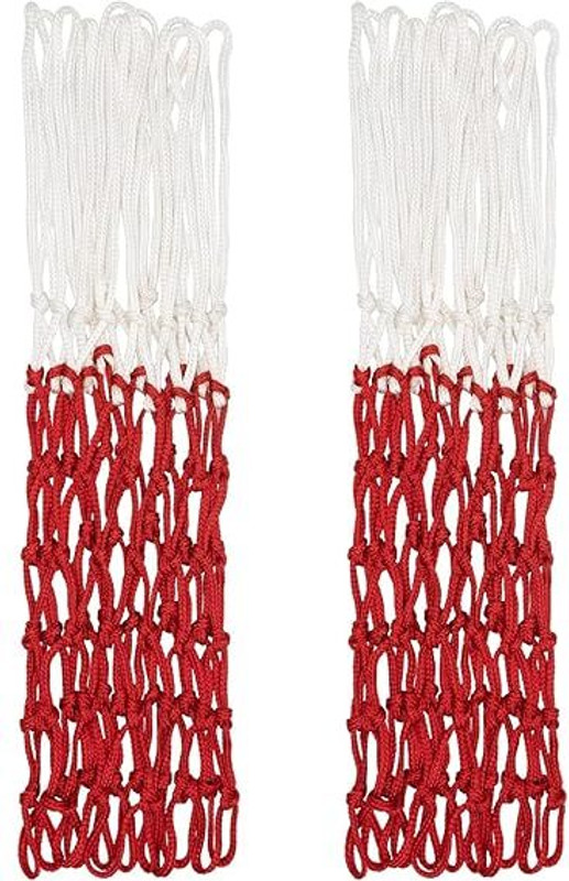 WNE Jaliwale WNE Professional Basketball Net – Red & White, 12 Loops (2 Pieces) Basketball Net(Red, White)