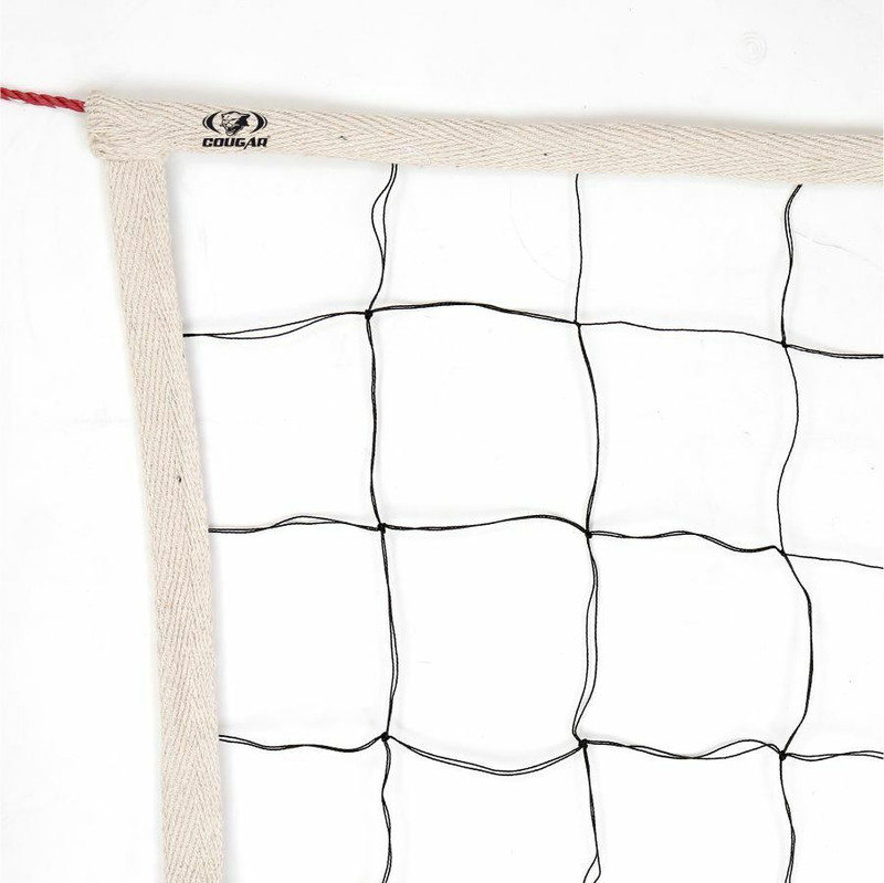 COUGAR THUNDER Volleyball Net Hand knitted with Nylon tape 2 side 5mm fiber rope Volleyball Net(Multicolor)