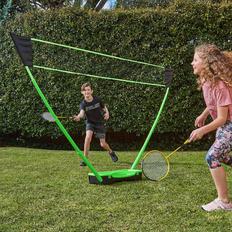 Hacer Badminton Net Set Portable Outdoor with Foldable Stand Pole (5M) Badminton Net(Grey)