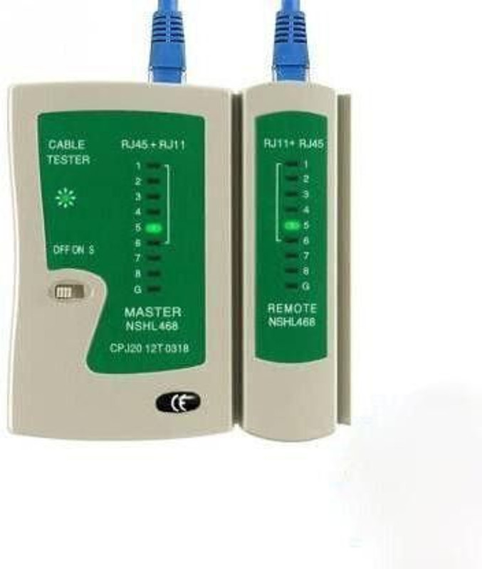 BIGGEAR RJ45 RJ11 RJ12 Cat5 Cat6 Network Cable Tester Ethernet LAN Wire Line Tool Network Interface Card(Multicolor)