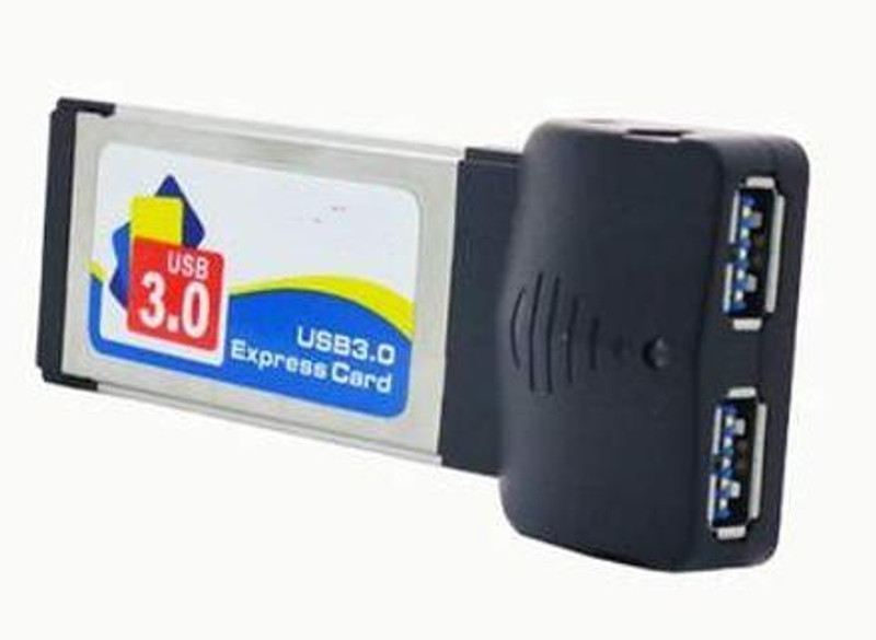 Mak World 2 Ports USB 3.0 Express PCMCIA Card for Laptop Network Interface Card(Black)