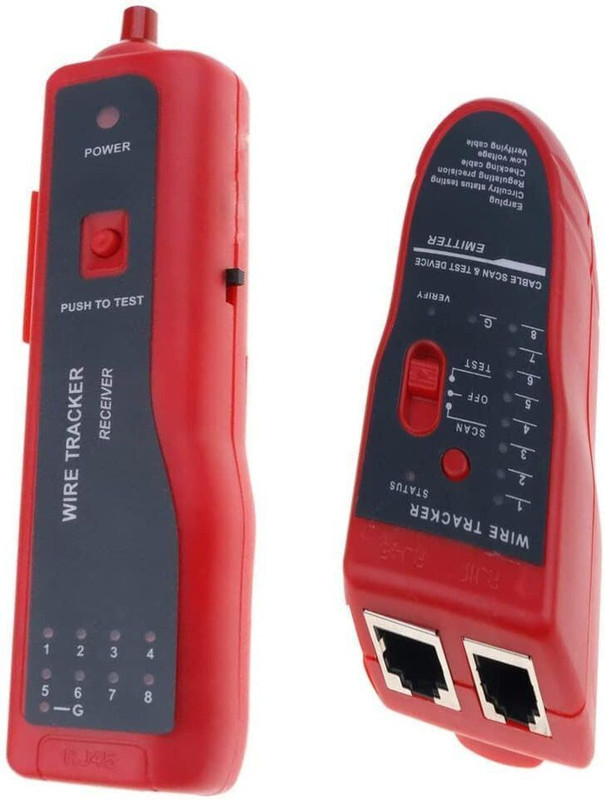 REC Trade Wire Tracker with Out Earphone, LAN Network Cable Tester. (RTT-LNT-0204) Network Interface Card(Red, Black)
