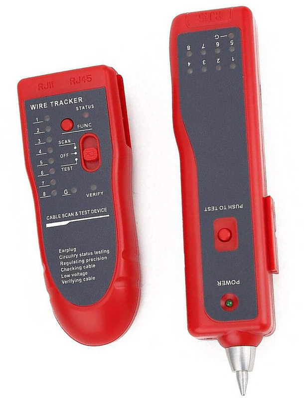 dhruvga Wire Tracker LAN Network Cable Tester (DHV-LNT-0204) Network Interface Card(Red)