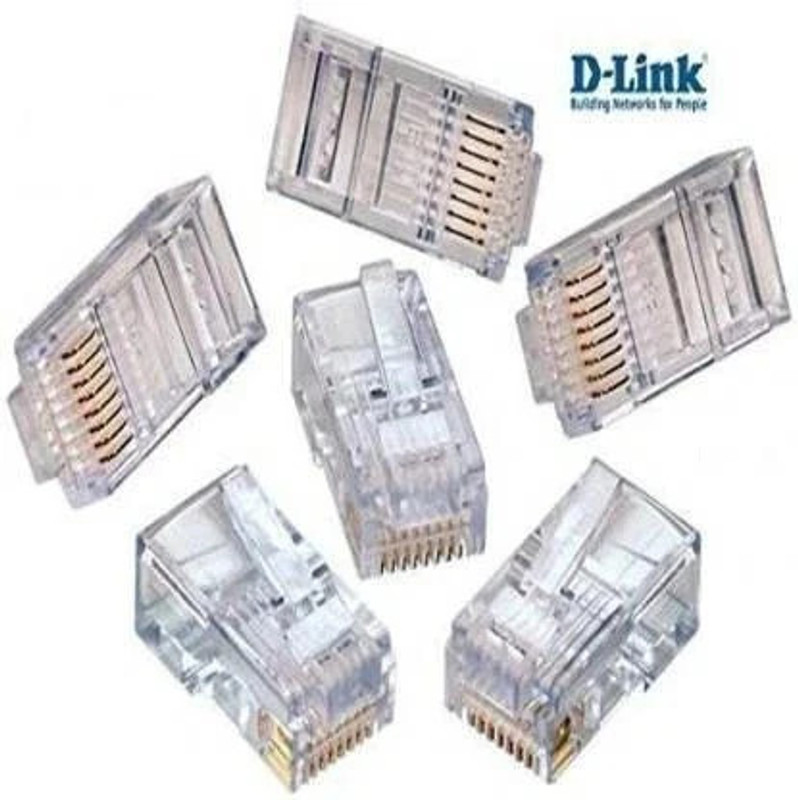 D-Link RJ45 Connector Module Plugs - Pack of 100 Nos Network Interface Card(transparent)