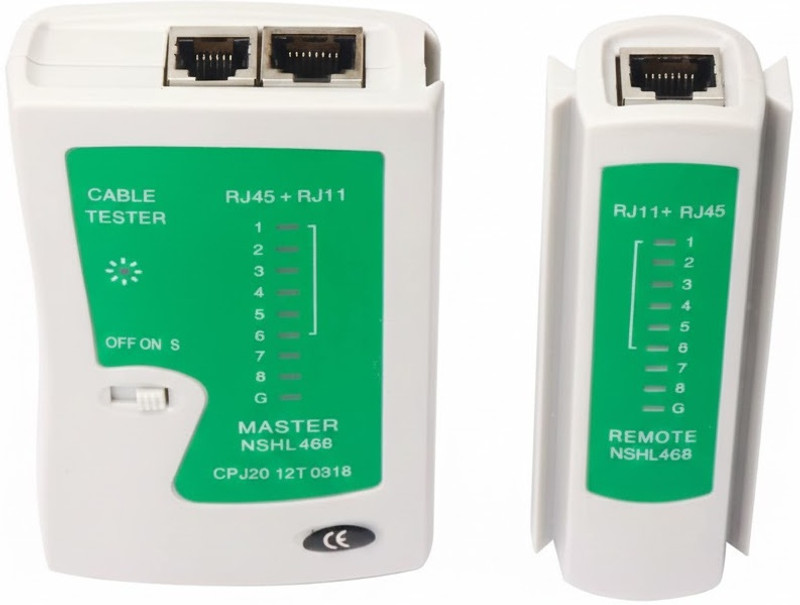 SH MART RJ45 RJ11 RJ12 CAT5 CAT6 UTP Network Cable Tester Network Interface Card(IVORY)