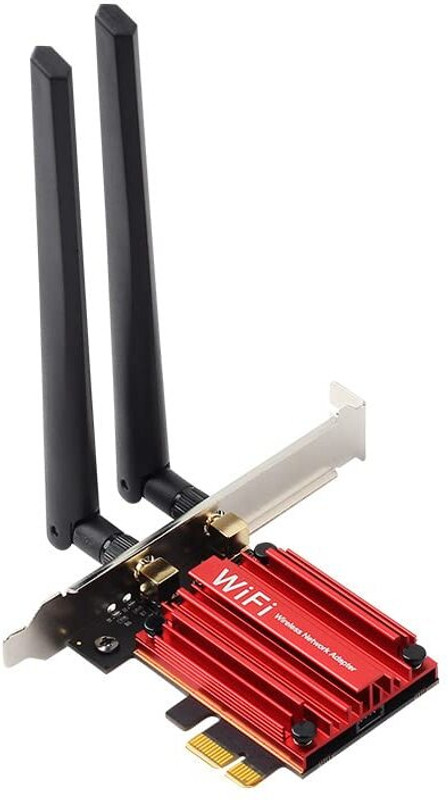 BOXNUBE 1200 Mbps Dual Band 2.4GHz & 5GHz WiFi + BT Card DW 1820 Chipset PCIe x1 Network Interface Card(Black)