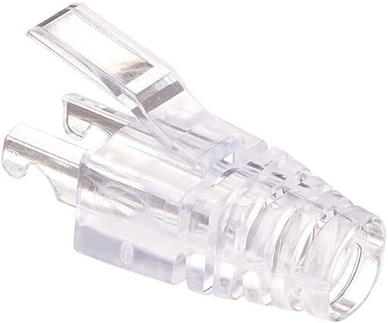 EXPERTRONICS Pass Through Transparent Boot Cap - 50 PCS Network Interface Card(Transparent)