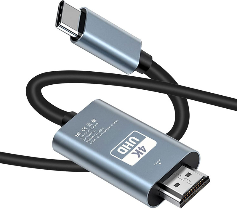 Etzin Usb C To Hdmi Cable Adapter,Hdmi To Usb Type C Cable 6.6 Ft 4K Display & Charging For Macbook Pro/Ipad Pro/Chrombook/Laptop/Phones To Rack Server