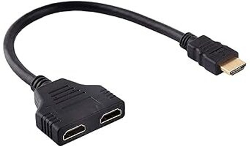 RuhZa Hdmi Male to Dual Hdmi Female 1 to 2 Way Hdmi Splitter Cable Adapter Converter Blade Server