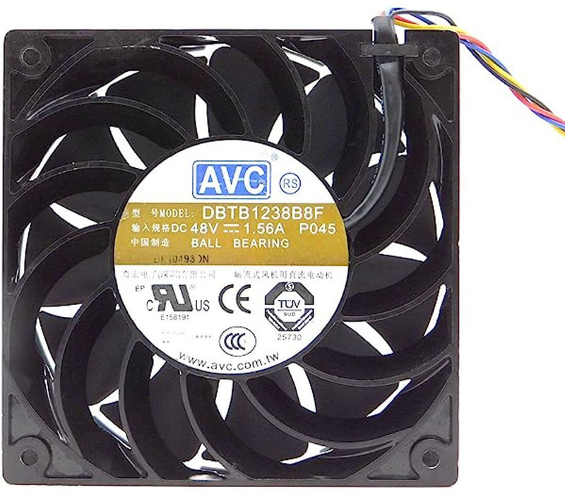 Electronic Spices AVC DBTB1238B8F Server - Square Fan P045, DC 48V 1.56A DBTB1238B8F Rack Server