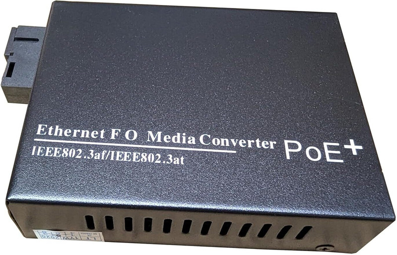 RAMEX POE Switch 1.25G Single Fiber Mode Optical Transceiver 10/100/1000M 3KM 1 Ports 1000 Mbps Unmanaged Network Switch(Black)