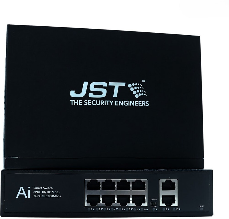 JST JTB-P242FG 4 Ports 1000 Mbps Smart Network Switch(Black)