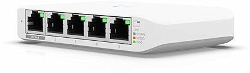 Ubiquiti Networks Compact 5-Port Gigabit Switch 5 Ports 1000 Mbps Unmanaged Network Switch(White)