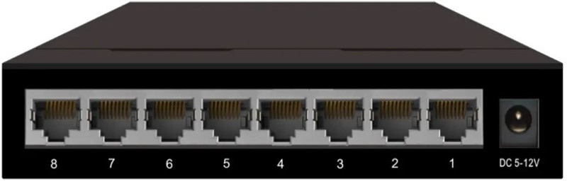 LAPCARE LOX-090 8 Ports 1000 Mbps Unmanaged Network Switch(Black)