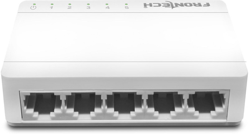 Frontech Fast Ethernet Switch | 10/100 Mbps | Plug & Play Network | 1 Gbps Bandwidth | 5 Ports 100 Mbps Unmanaged Network Switch(White)