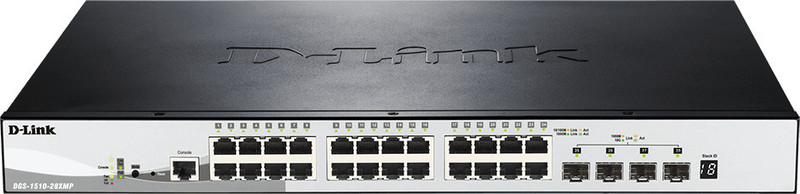 D-Link DGS 1510 28XMP MANAGED SMART 28 PORT SMART SWITCH WITH POE EU 28 Ports 100 Mbps Smart Network Switch(Black)