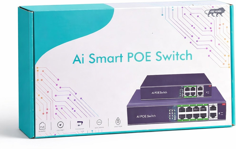 FYBER 24 PORT POE SWITCH(10/100)+2(10/100/1000) 24 Ports 100 Mbps Smart Network Switch(Black)