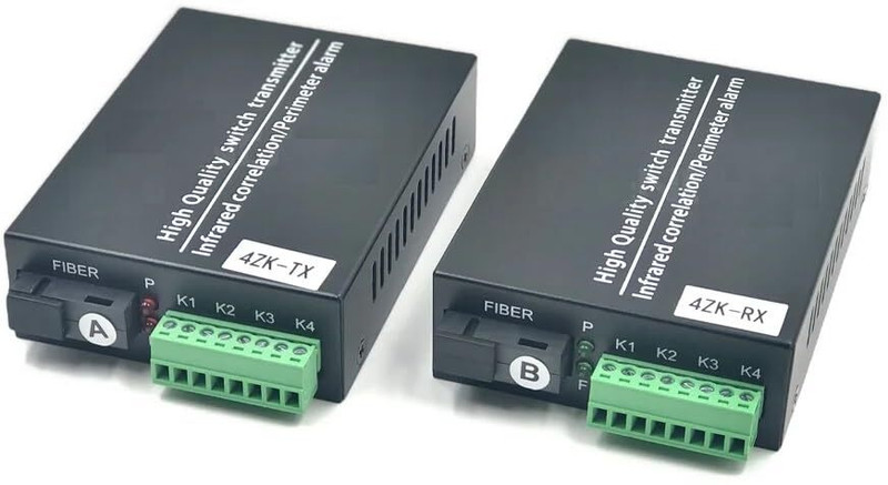 RAMEX Bi-Directional Dry Contact Closure to Fiber Converter for Access Control 1 Ports 1000 Mbps Smart Network Switch(Black)
