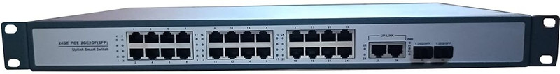 RAMEX 24 Port Gigabit Smart PoE Switch 400W | 24FE*1000Mbps+2GE Uplinks+2 SFP 1.25G, 24 Ports 1000 Mbps Fully Managed Network Switch(Blue)