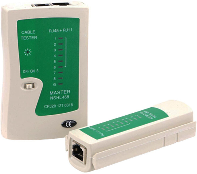 B K Jagan and Co Network Cable Tester Lan & Cable Tester RJ45 & RJ11 1 Ports 1000 Mbps Smart Network Switch(White)
