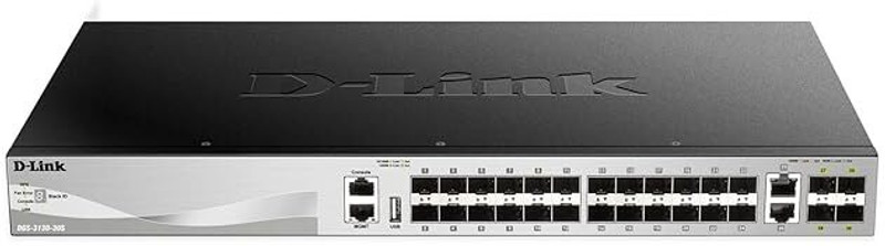 D-Link DGS-3130-30S 24 Ports 1000 Mbps Fully Managed Network Switch(Black)
