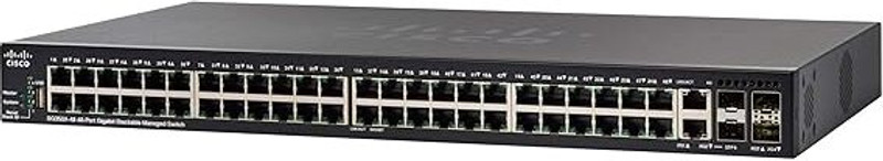 CISCO Sg350x-48 Stackable Managed Switch,48 Gigabit Ethernet Ports (Sg350x-48-K9-In) 8 Ports 1000 Mbps Smart Network Switch(Black)