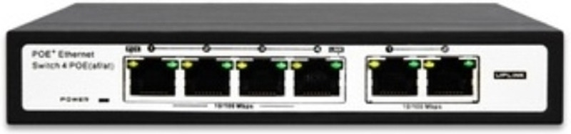 Shaikh Technologies POESWITCH 4 Ports 100 Mbps Smart Network Switch(Black)