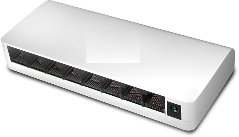 TERABYTE 5 Port Gigabit Ethernet Switch, Lan Network Splitter Hub, Plug & Play 5 Ports 100 Mbps Unmanaged Network Switch(White)